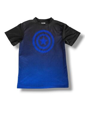MARVEL Youth Compression Shirt-Blue Cpt. America